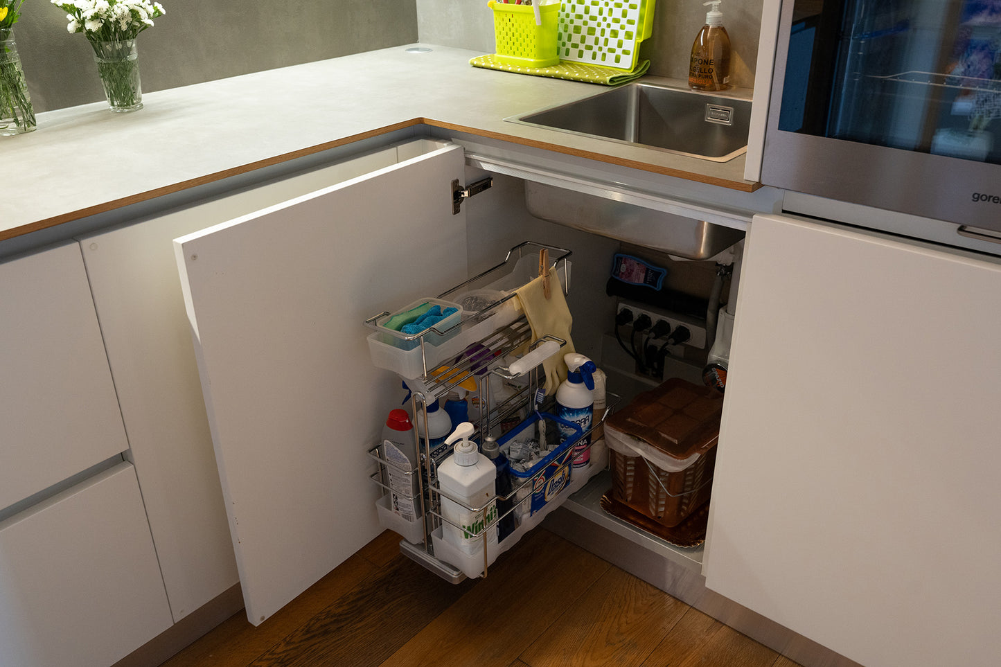 Cucina - Rovere e Laccato Opaco Bianco
