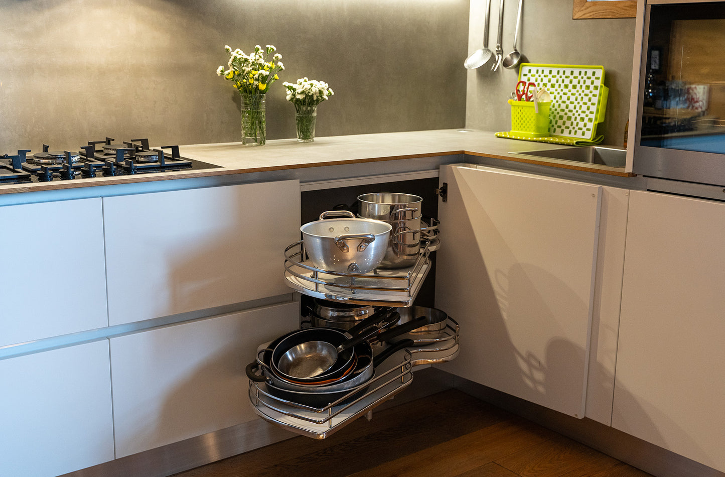 Cucina - Rovere e Laccato Opaco Bianco