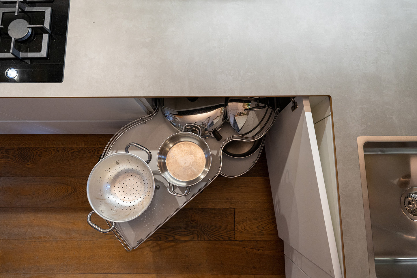 Cucina - Rovere e Laccato Opaco Bianco